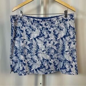 Tranquility by Colorado Clothing XL Leaf Foliage Cobalt Blue Golf Skort Tennis